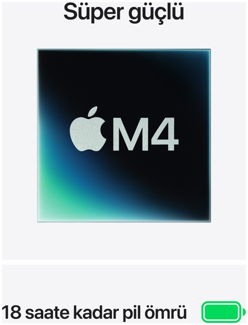 Apple MacBook Air M4 16GB 256GB SSD macOS 13" Taşınabilir Bilgisayar Gümüş MW0W3TU/A