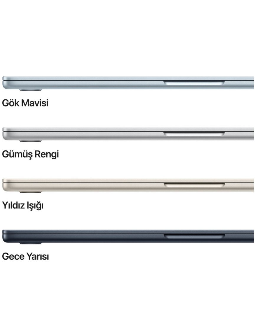 Apple MacBook Air M4 24GB 512GB SSD macOS 15" Taşınabilir Bilgisayar Yıldız Işığı MC6K4TU/A